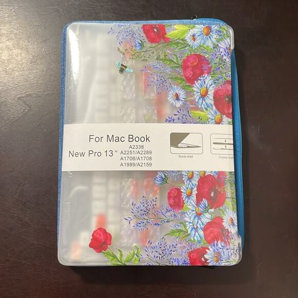 MacBook New Pro 13”3 2016-2020 blue soft case with hardshell - Picture 1 of 5